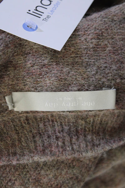 One Grey Day Womens Wool Long Sleeve Pullover Sweater Brown Size XS