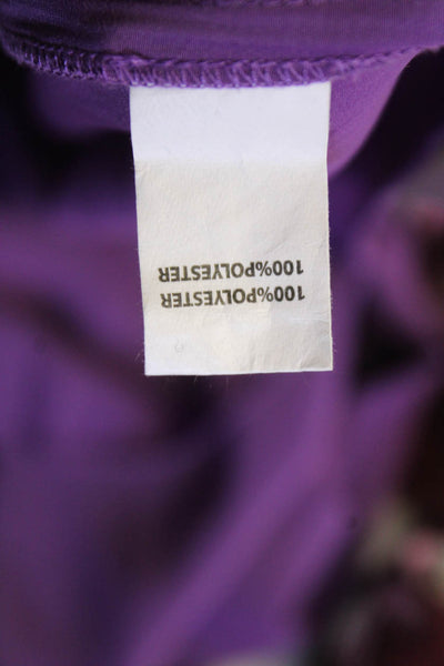 Ramy Brook Womens Sleeveless Halter Neck Blouse Purple Size XS