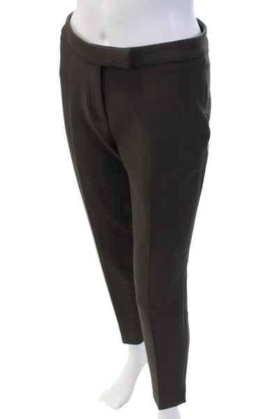 Peserico Womens High Rise Creased Slim Leg Dress Pants Brown Size EUR 38