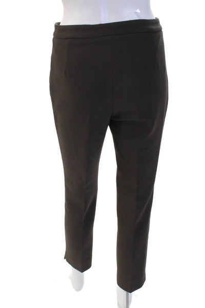 Peserico Womens High Rise Creased Slim Leg Dress Pants Brown Size EUR 38
