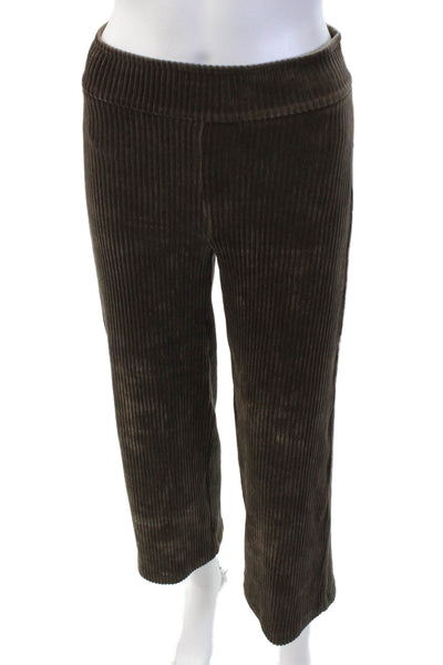 Avenue Montaigne Womens Pull On High Rise Wide Leg Pants Brown Size 0
