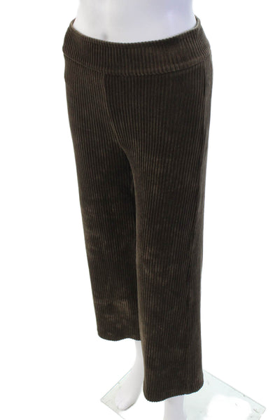Avenue Montaigne Womens Pull On High Rise Wide Leg Pants Brown Size 0