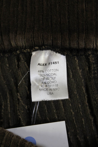 Avenue Montaigne Womens Pull On High Rise Wide Leg Pants Brown Size 0