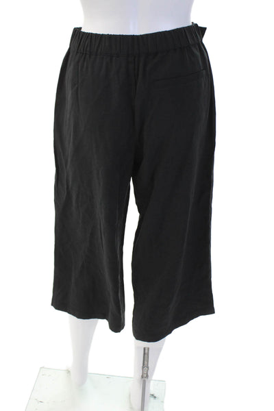 Ella Moss Womens High Rise Wide Leg Belted Pants Black Size Extra Small