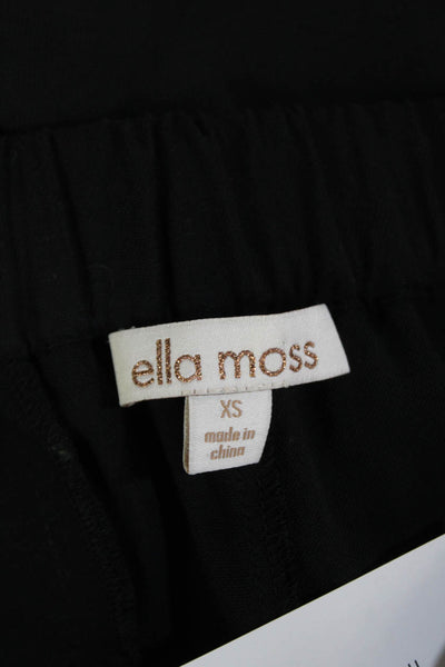 Ella Moss Womens High Rise Wide Leg Belted Pants Black Size Extra Small