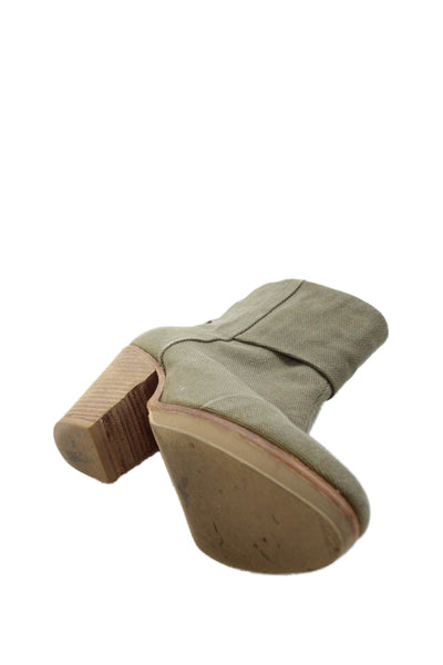 Rag & Bone Womens Zip Up Round Toe Ankle Boots Green Size 38.5 8.5