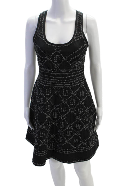 Leifsdottir Anthropologie Womens Sleeveless A Line Dress Black Cotton Size 2