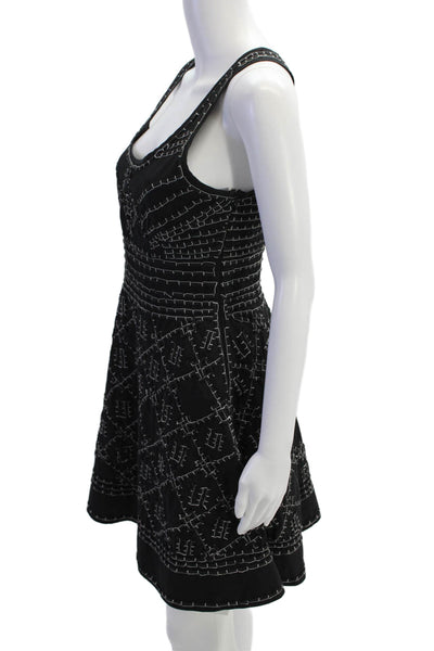 Leifsdottir Anthropologie Womens Sleeveless A Line Dress Black Cotton Size 2