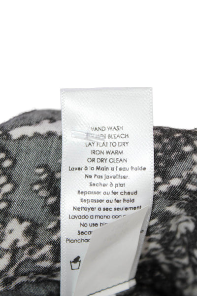 Nation LTD Womens Snakeskin Print High Rise Pants Black Beige Size Medium