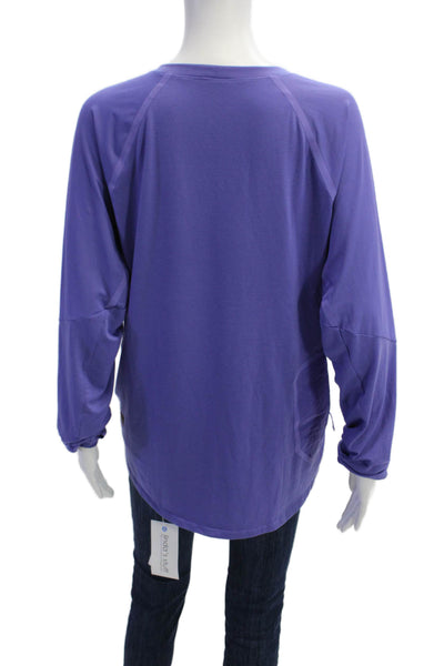 Lululemon Womens Long Sleeves Pullover Tee Shirt Purple Size Large