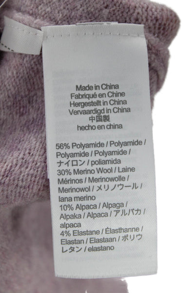 J Crew Womens Knitted Collared Long Sleeve Cropped Sweater Purple Size XS