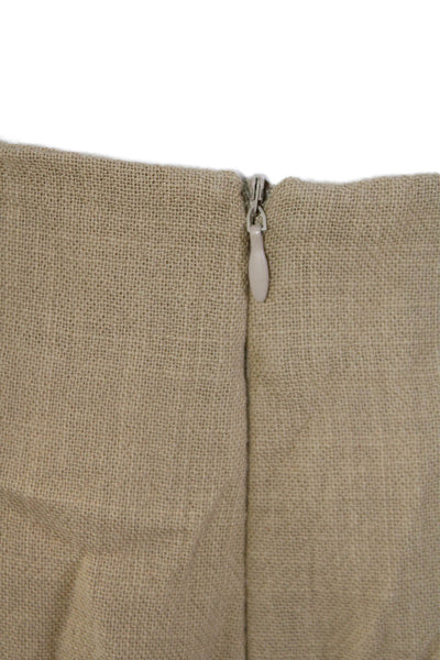 Zara Womens A Line Mini Skort Beige Cotton Size Medium