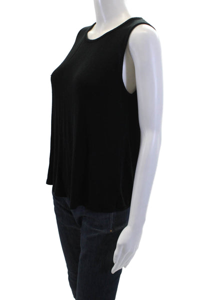 Scoop NYC Womens Sleeveless Split Back Shell Sweater Black Size Small