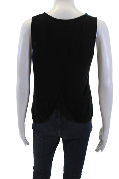Scoop NYC Womens Sleeveless Split Back Shell Sweater Black Size Small
