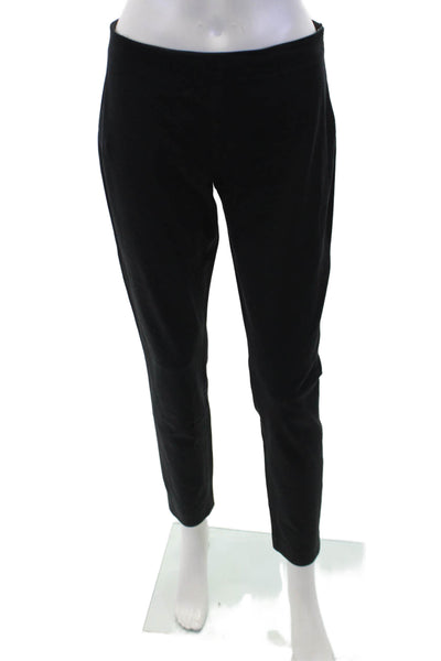 Elie Tahari Womens High Rise Slim Leg Chino Pants Black Cotton Size 2