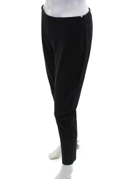 Elie Tahari Womens High Rise Slim Leg Chino Pants Black Cotton Size 2