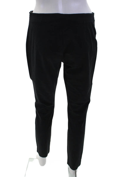 Elie Tahari Womens High Rise Slim Leg Chino Pants Black Cotton Size 2