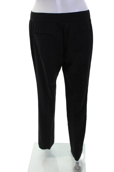 Elie Tahari Womens Creased Straight Leg Dress Pants Black Wool Size 4
