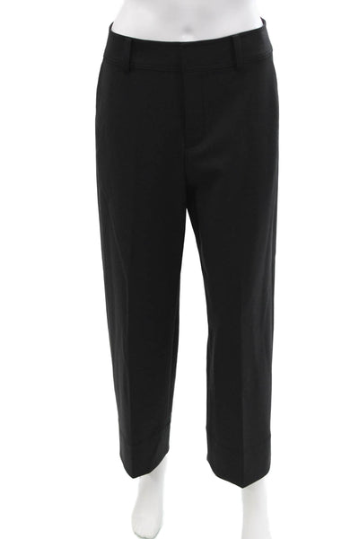 Club Monaco Womens High Rise Enemal Ring Pants Black Size 4