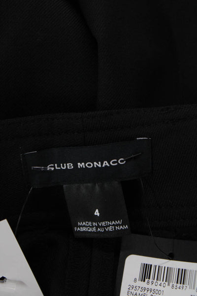 Club Monaco Womens High Rise Enemal Ring Pants Black Size 4