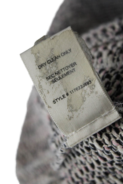 Rebecca Taylor Womens Cotton Tweed Open Front Fray Hem Blazer Multicolor Size 0