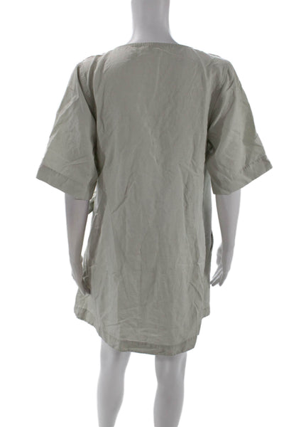 COS Womens Short Sleeves V Neck Wrap Dress Grey Size Extra Small
