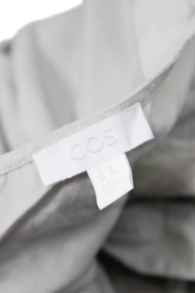 COS Womens Short Sleeves V Neck Wrap Dress Grey Size Extra Small