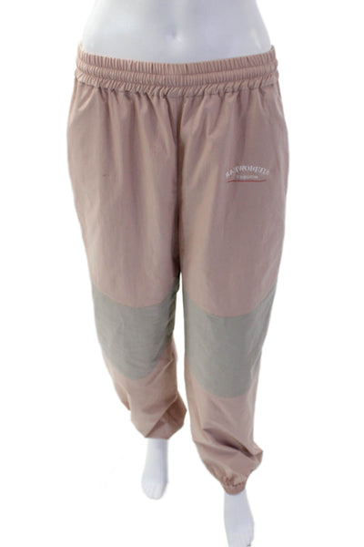 Moussy Womens Elastic Waistband High Rise Lightweight Pants Pink Size Medium