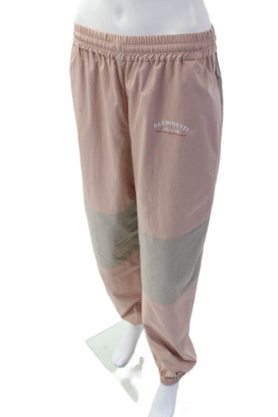 Moussy Womens Elastic Waistband High Rise Lightweight Pants Pink Size Medium