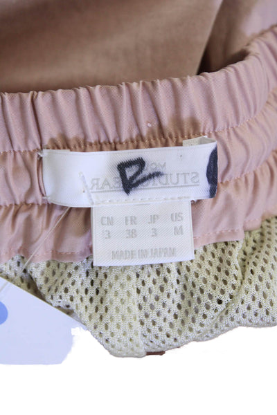 Moussy Womens Elastic Waistband High Rise Lightweight Pants Pink Size Medium