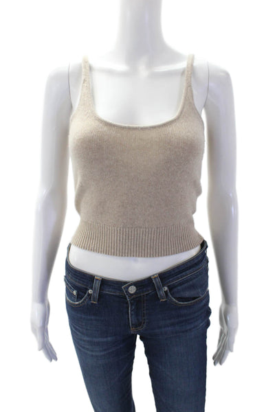 J Crew Womens Scoop Neck Cashmere Knit Cropped Tank Top Brown Size XS