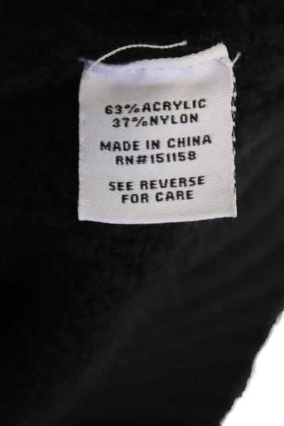 525 Womens Long Sleeve Mock Neck Cable Knit Sweater Dress Black Size Small