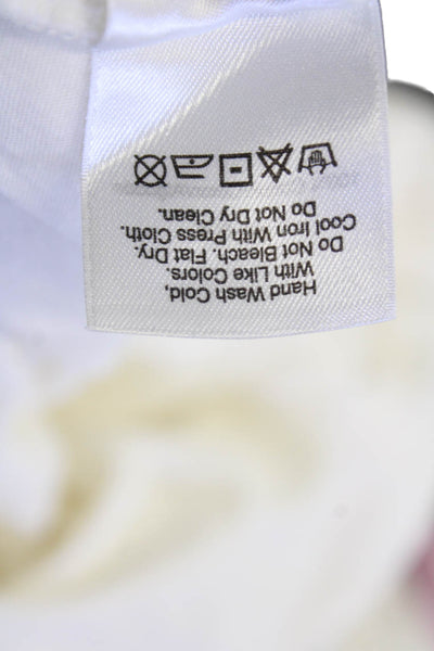 DKNY Womens Cotton Long Sleeve Round Neck Top White Size M