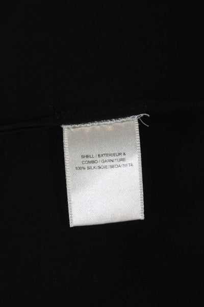 Adam Adam Lippes Womens Silk Scoop Neck Tank Top Blouse Black Size 12