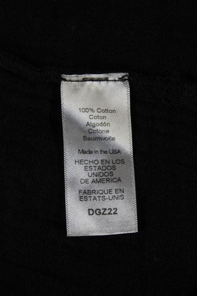 Michael Stars Womens Cotton 3/4 Sleeve Button Up Shirt Dress Black Size XS