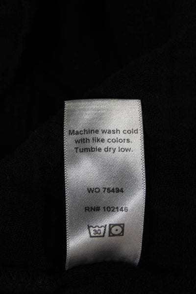 Michael Stars Womens Cotton 3/4 Sleeve Button Up Shirt Dress Black Size XS