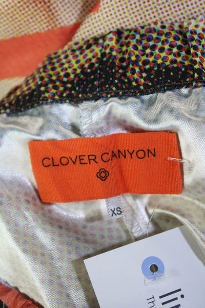Clover Canyon Womens Graphic Print Elastic Waist Shorts Multicolor Size XS