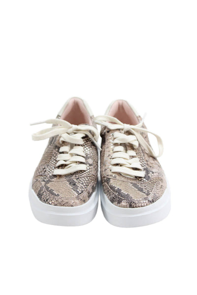 Cole Haan Grand Series Womens Snakeskin Print Low Top Sneakers Gold Size 6.5 B