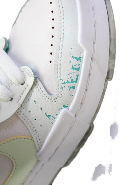 Nike Womens Lace Up Nike Dunk Low Disrupt Forbidden City Sneakers White Blue 8