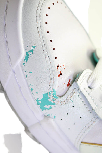 Nike Womens Lace Up Nike Dunk Low Disrupt Forbidden City Sneakers White Blue 8