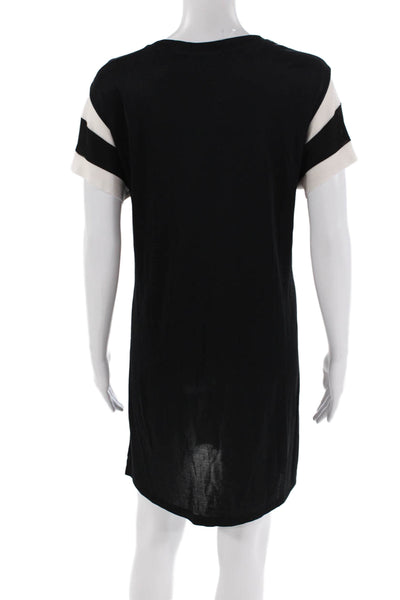 Rag & Bone Womens Knit Striped Short Sleeve T-Shirt Dress Black Size S