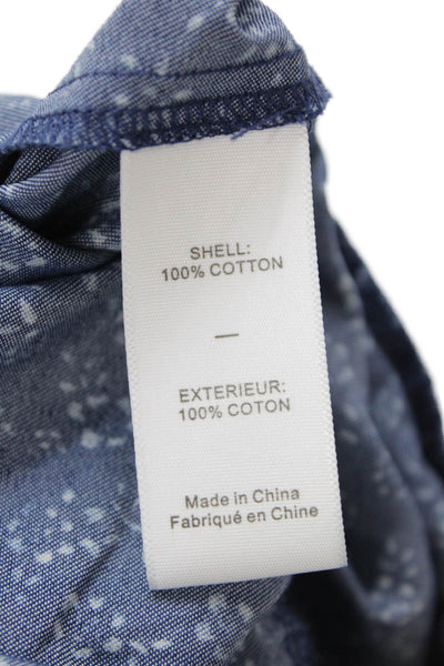 Likely Womens Cotton Floral Print Sleeveless Tiered Maxi Dress Navy Size 0