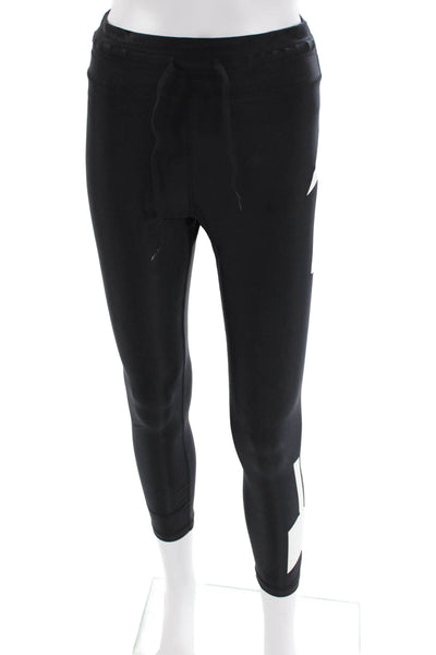 The Upside Womens Stretch Drawstring Waist Activewear Leggings Black Size 8