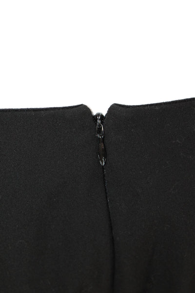 Hatch Womens Straight Leg Tailored Zip Back Trouser Pants Black Size 1