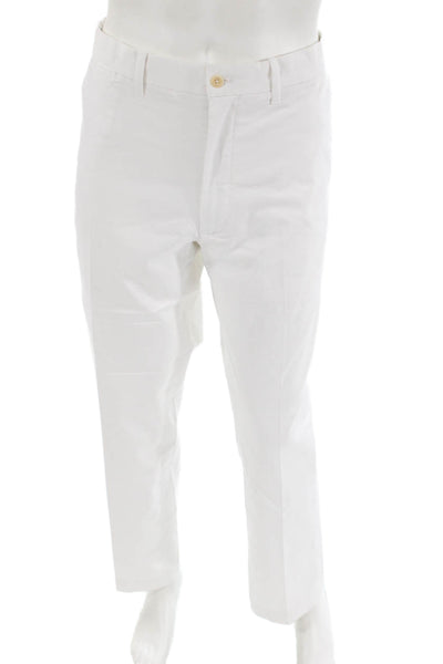 Polo Golf Ralph Lauren Mens Cotton Four Pocket Straight Pants White Size 35X32