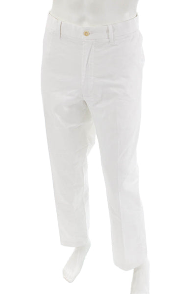 Polo Golf Ralph Lauren Mens Cotton Four Pocket Straight Pants White Size 35X32