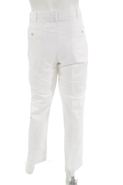 Polo Golf Ralph Lauren Mens Cotton Four Pocket Straight Pants White Size 35X32