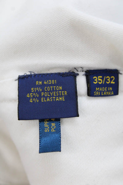 Polo Golf Ralph Lauren Mens Cotton Four Pocket Straight Pants White Size 35X32
