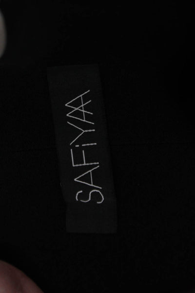 Safiyaa Womens Circle Applique Off The Shoulder Pencil Dress Black Size Small