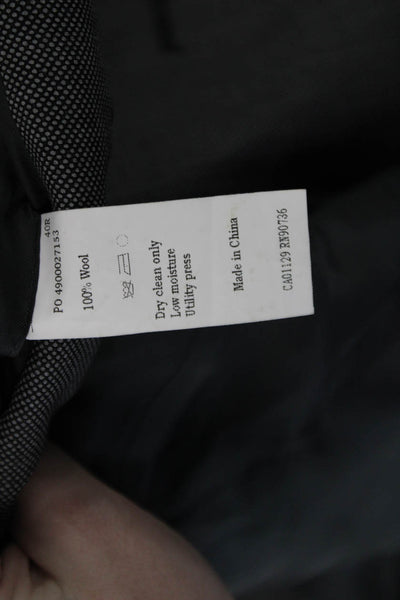 DKNY Mens Wool Single Breasted Solid Blazer Gray Size 40